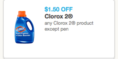 High Value $1.50/1 Clorox 2 Product Coupon = Only $0.49 Clorox 2 Stain Remover at Target