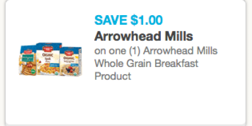 New $1/1 Arrowhead Mills Breakfast Product Coupon = Possible FREE Cereal at Whole Foods