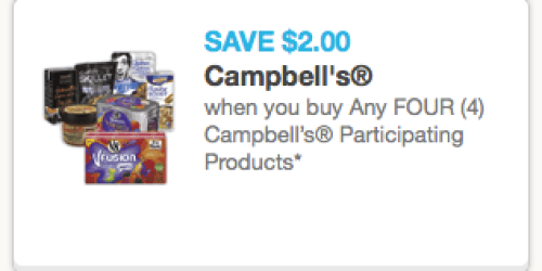 Coupons.com: High Value $2/4 any Campbell’s Participating Products Coupon