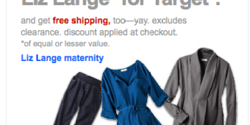 Target.com: Buy 1 Get 1 Free Liz Lange Maternity (+ Great Deal on Women’s Champion Running Pullover)