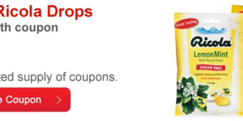 New 2 for $2 Ricola Drops CVS In-Store Coupon (Today Only!) = Only $0.50 Per Bag