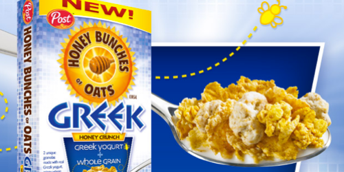 High Value $1/1 Post Honey Bunches of Oats Greek Honey Crunch Cereal Coupon