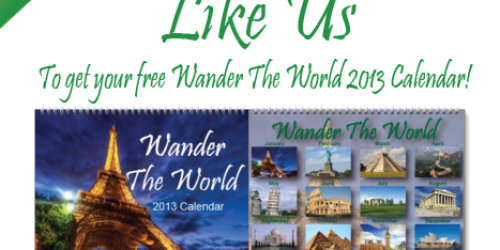 FREE Wander the World 2013 Calendar