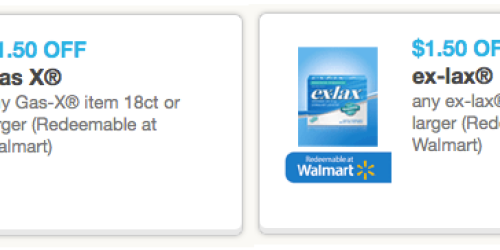 High Value $1.50/1 Gas-X and Ex-lax Coupons = Gas-X Possibly $1.83 at Walmart