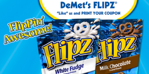Rare $1/1 DeMet’s FLIPZ Chocolate Covered Pretzels Bag Coupon (Facebook)