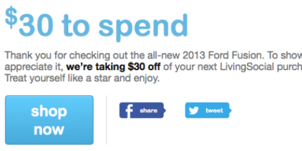 LivingSocial: FREE $10, $20, or $30 Credit