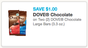 Rare $1/2 Dove Chocolate Large Bars Coupon
