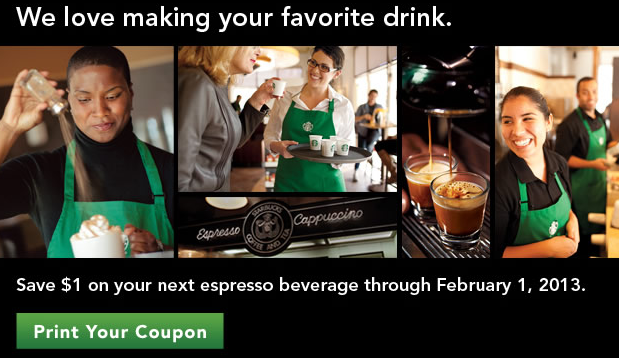 Starbucks: Rare $1 Off ANY Espresso Beverage - Hip2Save