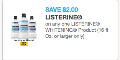 High Value $2/1 Listerine Whitening Rinse Coupon (Reset?!) = Free at Walgreens Starting 2/10