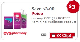 CVS: New $3/1 Poise Feminine Wellness Product Printable Coupon = FREE Item