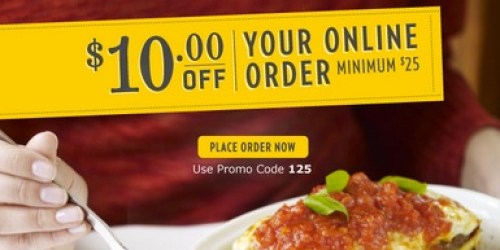 Romano’s Macaroni Grill: $10 Off a $25 Online To-Go Order (Through Tomorrow Only!)