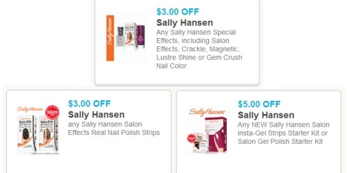 3 New High Value Sally Hansen Coupons + Walmart Deal