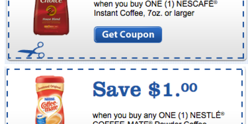New High Value $2/1 Nescafe Instant Coffee + $1/1 Nestle Coffee-Mate Creamer Coupons