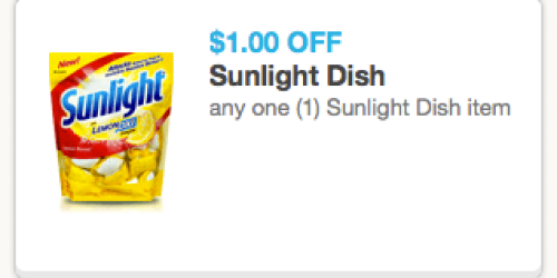 Rare $1/1 Sunlight Dish Item Coupon = Possibly FREE Sunlight Dish Detergent