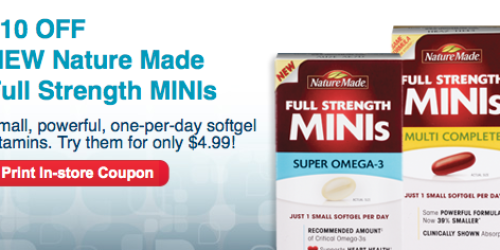 CVS: High Value $10/1 Nature Made MINIs Store Coupon = Possible 2 FREE Omega-3 Products!?