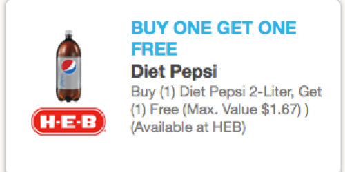 Rare Buy 1 Get 1 Free Diet Pepsi 2 Liter Coupon = Only $0.63 at Walgreens Or Target