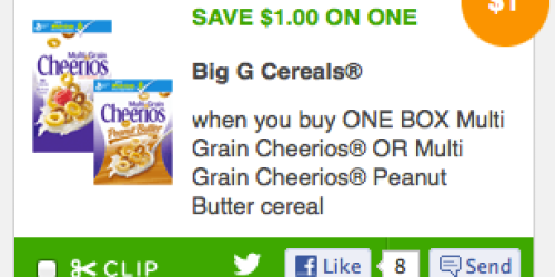 High Value $1/1 MultiGrain Cheerios Coupons (2 New Links!) = Great Deals at Target