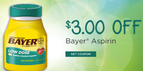 Rite Aid: $3/1 Bayer Aspirin Store Coupon
