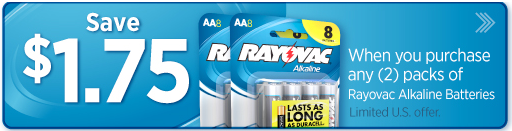 FREE Rayovac Batteries 4 Pack for 1st 1,000 (Or Snag a $1.75/2 Rayovac ...