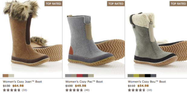 SOREL.com: Over 50% Off Boots & Shoes in Sale Section + Extra 25% Off & Free Shipping