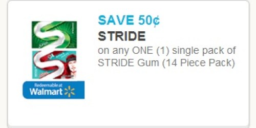 Rare $0.50/1 Stride Gum Single Pack Coupon = Only $0.25 at Walmart