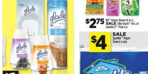 Dollar General: Free Glade Warmer, Free BIC Disposable Razors + Cheap Sparkle Paper Towels
