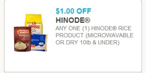Rare & High Value $1/1 Hinode Rice Coupon = Only $0.78 for a 3 lb. Bag at Walmart