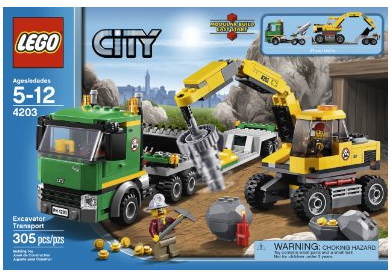 lego excavator transport