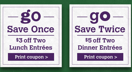 Olive Garden Save 3 Off 2 Lunch Entrees And 5 Off 2 Dinner