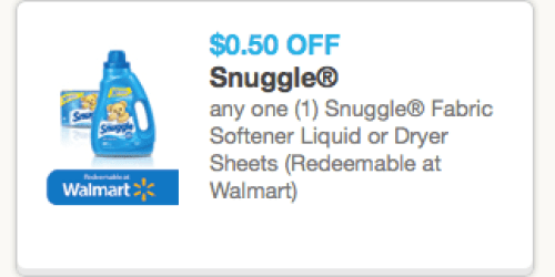 New $0.50/1 Snuggle Fabric Softener Coupon = Dryer Sheets Only $0.50 at Dollar General
