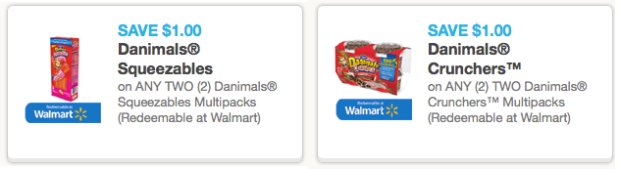 $1/2 Danimals Squeezables and Crunchers Coupons