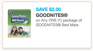 High Value $2/1 GoodNites Disposable Bed Mats Coupon = Better than FREE ...
