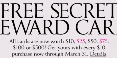 Victoria’s Secret: FREE Secret Reward Card Through 3/31 = Great Online & In-Store Deals