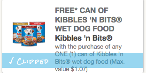 New Buy 1 Get 1 FREE Can of Kibbles ‘n Bits Wet Dog Food Coupon