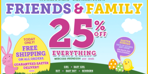 The Children’s Place: FREE Shipping & Extra 25% Off = $1.34 Jewelry, $3.75 Tees, + More