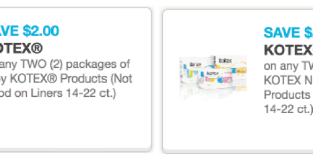 New $2/2 U by Kotex or Kotex Natural Balance Coupons = Only $4 at CVS (Through 3/30!)