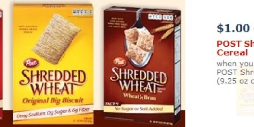 $1/1 Shredded Wheat Coupon = FREE at Walgreens (Through 3/9)