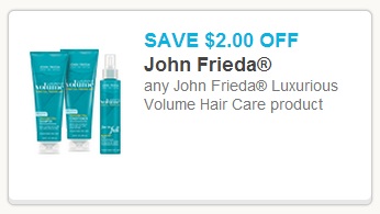 $2/1 John Frieda Luxurious Volume Hair Care Coupon = Great Rite Aid ...