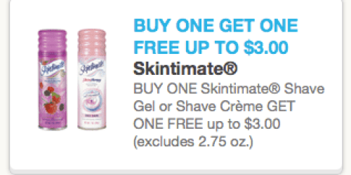 Skintimate Shave Gel BOGO Coupon = Great Deals at Rite Aid, Walmart, Commissary and Target