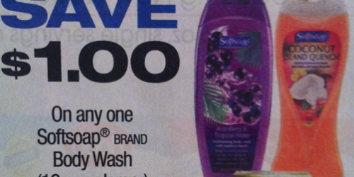 High Value $1/1 Softsoap Body Wash or Bar Soap Coupon in Today’s SS = FREE Bar Soap + More