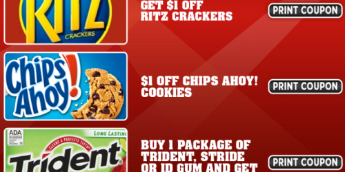 BOGO Trident, Stride, or ID Gum + $1/1 Ritz Crackers & $1/1 Chips Ahoy Coupons (New Link)
