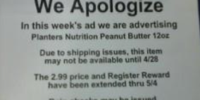 Walgreens Update: Planters Nutrition Peanut Butter May Not Be Available In-Store Until 4/28