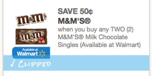 New $0.50/2 M&M’s Milk Chocolate Singles Coupon (+ Walmart and Rite Aid Deal Scenarios)