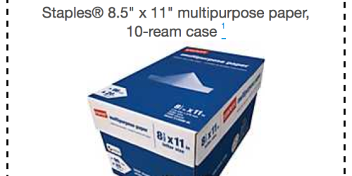Staples: Multipurpose Paper 10 Ream Case Only $4.99 (After Staples Rewards) + More