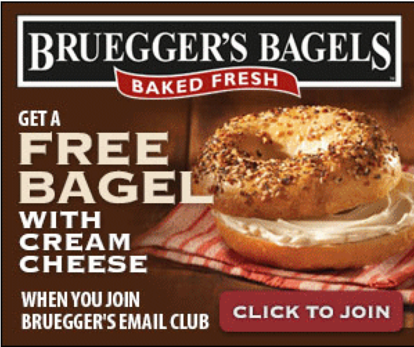 Bruegger's Bagels FREE Bagel With Cream Cheese • Hip2Save