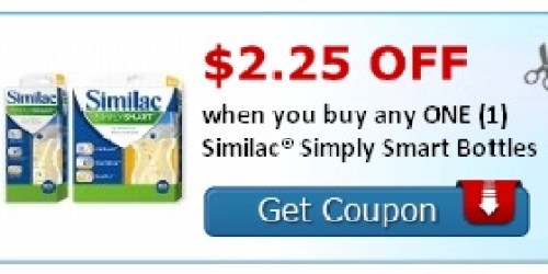 High Value $2.25/1 Similac Simply Smart Bottle Coupon = Only $1.72 at Walmart
