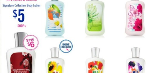 Bath & Body Works: $5 Signature Collection Body Lotions + $1 Shipping on $25+ Orders (Today Only!)