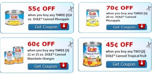 4 New Dole Fruit Coupons = Canned Pineapple Only $0.60 Each at Walmart