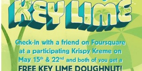 Krispy Kreme Doughnuts: FREE Key Lime Doughnut on May 22nd (Check In on Foursquare)