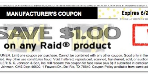 *HOT* $1/1 ANY Raid Product Coupon (No Size Restrictions!) = $0.12 Fly Strips at Walmart